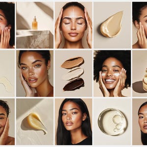 Aesthetic Skincare Stock Photos, Esthetician Social Media, Beauty Instagram Templates, Flawless Healthy Glowing Skin, AI Beauty Stock Images image 6