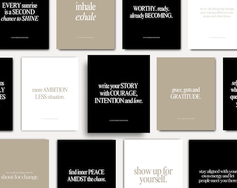 Inspirational Quote Instagram Templates: Minimalist Canva Social Media Posts (Digital Download