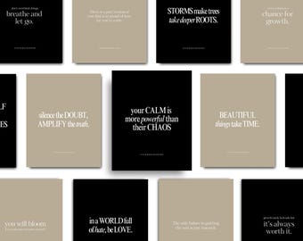 Instagram Quote Templates, Inspirational Minimalist Quotes, Instagram Post Story Quotes, Editable Canva Quote Templates, Instagram Templates