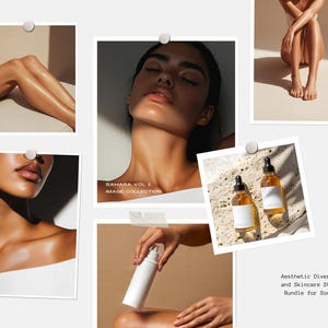 Aesthetic Skincare Stock Photos, Esthetician Social Media, Beauty Instagram Templates, Flawless Healthy Glowing Skin, AI Beauty Stock Images image 16