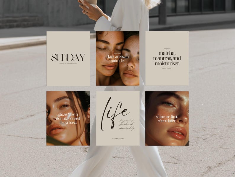 200 Skincare Quotes Instagram Templates, Esthetician Quote Posts Instagram Templates, Beauty Medspa Aesthetic Skincare Social Media Content image 5