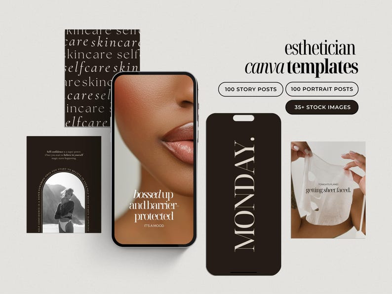 200 Skincare Quotes Instagram Templates, Esthetician Quote Posts Instagram Templates, Beauty Medspa Aesthetic Skincare Social Media Content image 16