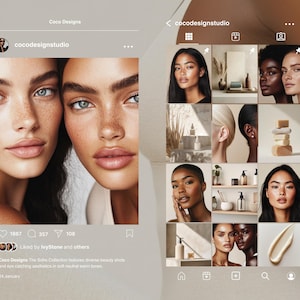Diverse Skincare Stock Photos, Natural Beauty Portraits, Aesthetic Editorial Stock Images for Instagram, Beauty Salon & Esthetician Branding imagen 18
