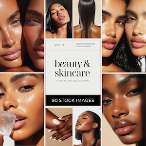 Aesthetic Skincare Stock Photos, Esthetician Social Media, Beauty Instagram Templates, Diverse Women Stock Images, AI Beauty Stock Images