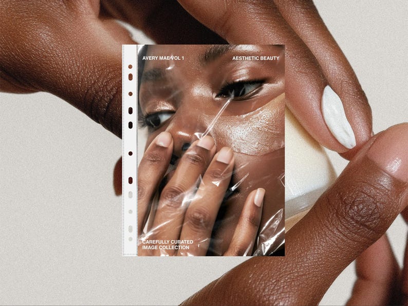 Melanin Skincare Stock Photos, Aesthetic Melanin Beauty Skin Care Stock Images for Esthetician Beauty Salon Social Media & Branding image 10