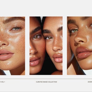 Aesthetic Skincare Stock Photos, 100 AI Beauty Images, Diverse Women Portraits for Esthetician Medspa & Beauty Salon Social Media Branding 画像 5