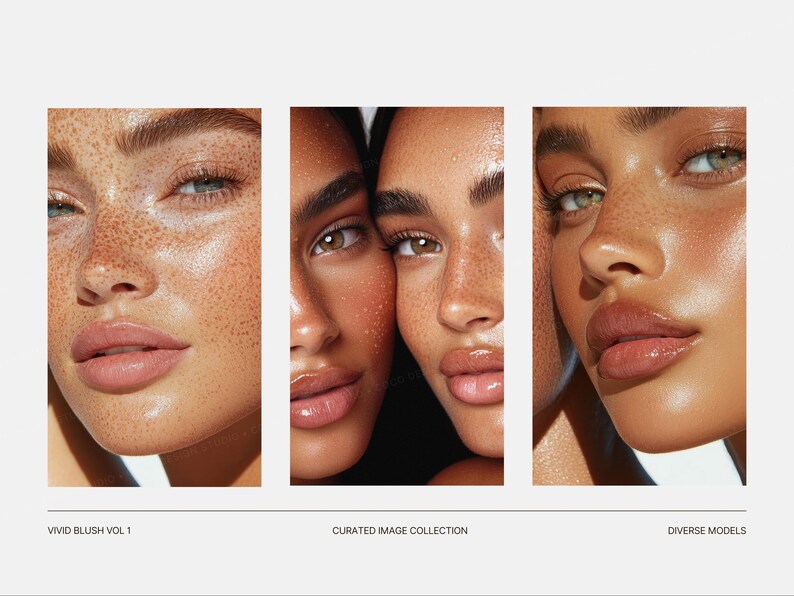 Aesthetic Skincare Stock Photos, 100 AI Beauty Images, Diverse Women Portraits for Esthetician Medspa & Beauty Salon Social Media Branding 画像 5
