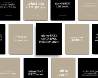 Instagram Quote Templates, Inspirational Minimalist Quotes, Instagram Post Story Quotes, Editable Canva Quote Templates, Instagram Templates