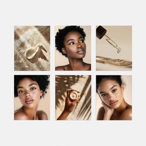 Melanin Skincare Stock Photos, Aesthetic Melanin Beauty Skin Care Stock Images for Esthetician Beauty Salon Social Media & Branding image 13