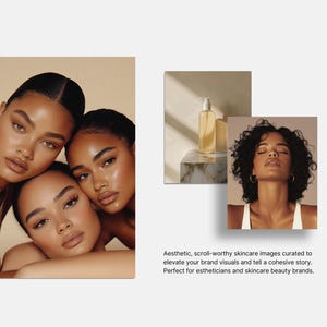 Aesthetic Skincare Stock Photos, Esthetician Social Media, Beauty Instagram Templates, Flawless Healthy Glowing Skin, AI Beauty Stock Images image 3