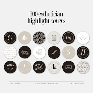 600 Esthetician Instagram Highlight Covers, Skincare Esthetician Template, Instagram Story Highlight Icons, Beauty Skincare Highlight Covers