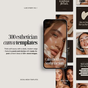 300 Skincare Instagram Templates, Esthetician Instagram Template, Skincare Social Media Posts, Skincare Coach, Esthetician Medspa Templates
