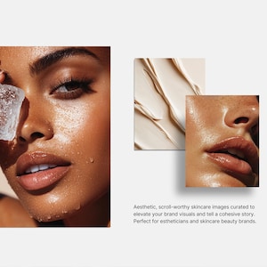 Aesthetic Skincare Stock Photos, 100 AI Beauty Images, Diverse Women Portraits for Esthetician Medspa & Beauty Salon Social Media Branding 画像 7
