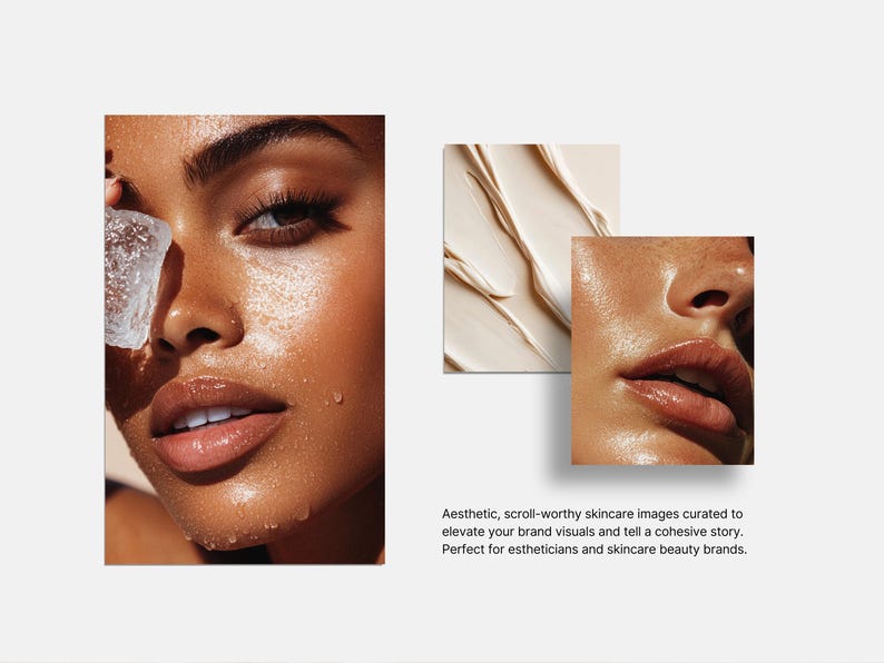 Aesthetic Skincare Stock Photos, 100 AI Beauty Images, Diverse Women Portraits for Esthetician Medspa & Beauty Salon Social Media Branding 画像 7