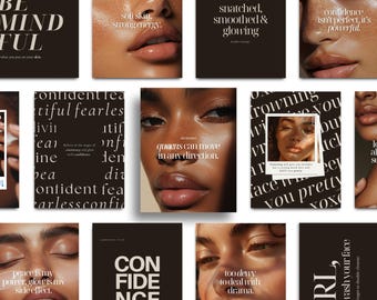 200 Skincare Quotes Instagram Templates, Esthetician Quote Posts Instagram Templates, Beauty Medspa Aesthetic Skincare Social Media Content