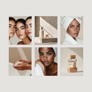 Diverse Skincare Stock Photos, Natural Beauty Portraits, Aesthetic Editorial Stock Images for Instagram, Beauty Salon & Esthetician Branding imagen 12