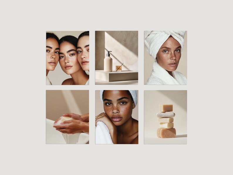 Diverse Skincare Stock Photos, Natural Beauty Portraits, Aesthetic Editorial Stock Images for Instagram, Beauty Salon & Esthetician Branding imagen 12