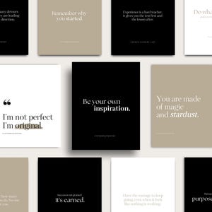Instagram Quote Templates, Inspirational Minimalist Quotes, Instagram Post Story Quotes, Editable Canva Quote Templates, Instagram Templates