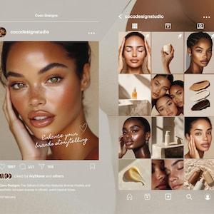Aesthetic Skincare Stock Photos, Esthetician Social Media, Beauty Instagram Templates, Flawless Healthy Glowing Skin, AI Beauty Stock Images image 18