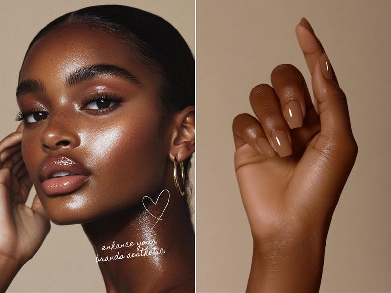 Aesthetic Skincare Stock Photos, Esthetician Social Media, Beauty Instagram Templates, Flawless Healthy Glowing Skin, AI Beauty Stock Images image 10