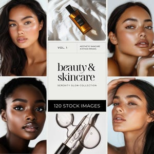 Aesthetic Skincare Beauty Photos, Social Media Instagram Beauty Stock Photo Collection Skincare Textures Beauty Images Skincare Products Kit