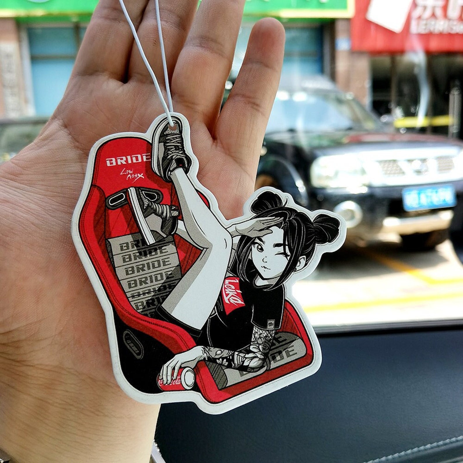 Cute Anime Girl Air Freshener JDM Culture Series Car Personalized Car