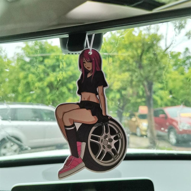 Cute Anime Girl Air Freshener JDM Culture Series Car Tire Etsy