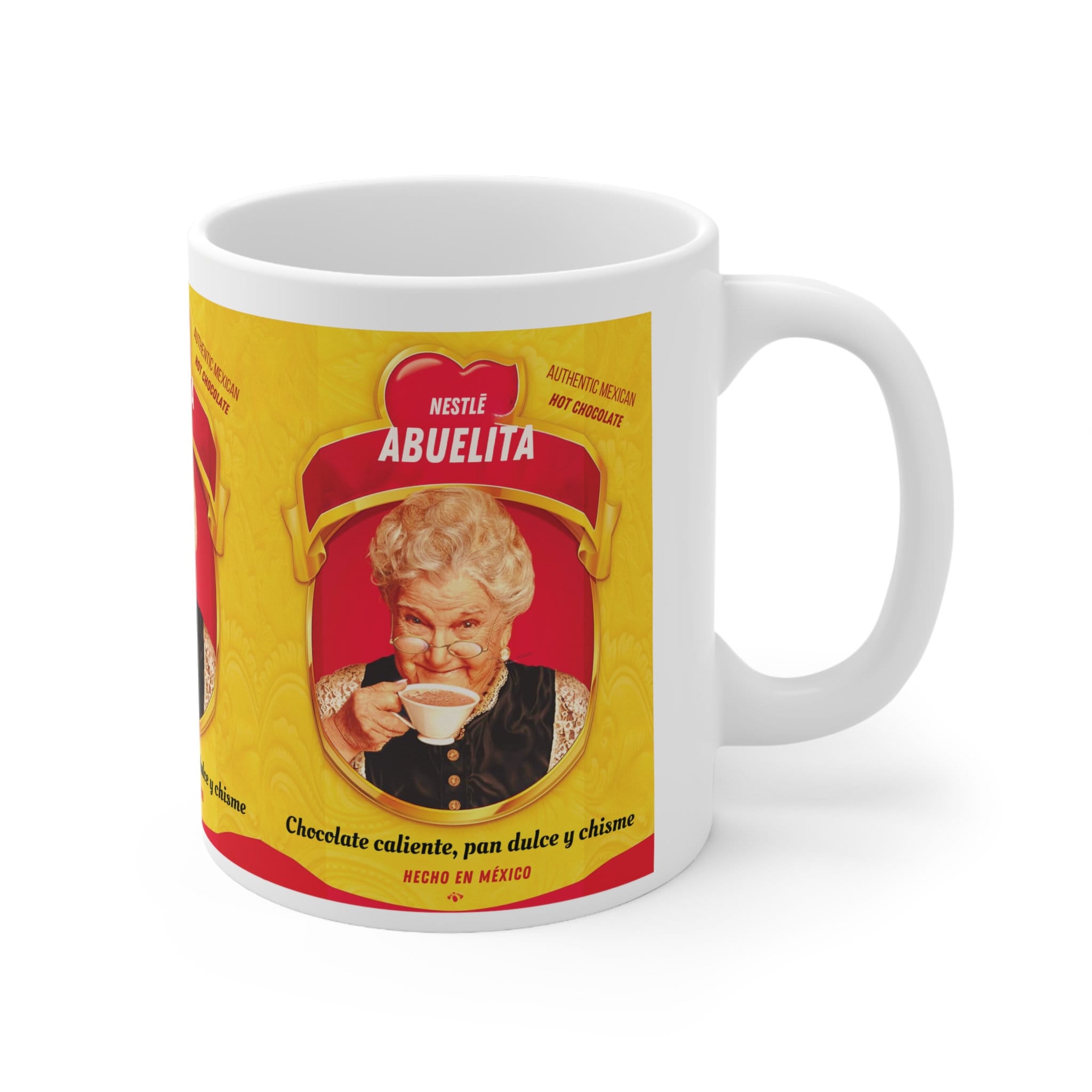 Abuelita Chocolate Caliente Y Chisme Coffee Mug Funny Mug Concha Chisme