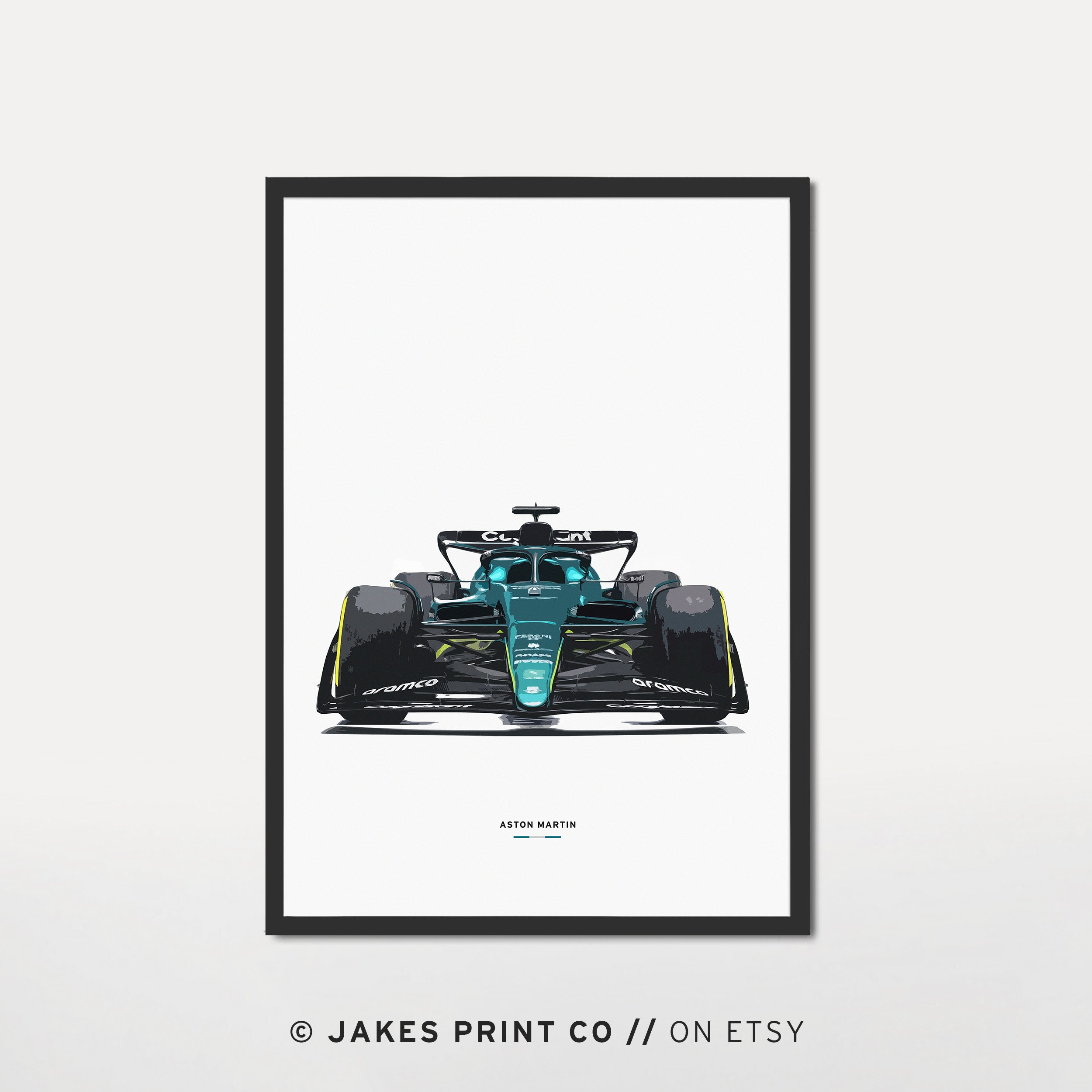 Aston Martin Formula 1 Poster Digital Download Fernando Alonso F1 Wall Art Gift For Him F1 Poster Vintage Retro Formula 1 Nursery Print