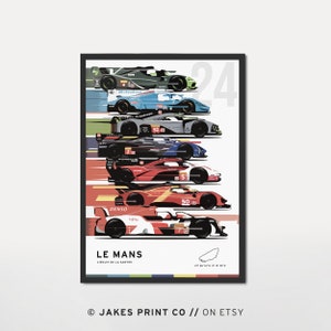 Le Mans Poster 24 Hours Digital Download Print 2023 Le Mans Wall Art Gift For Him Porsche Poster Vintage Le Mans Car Poster Hypercar WEC