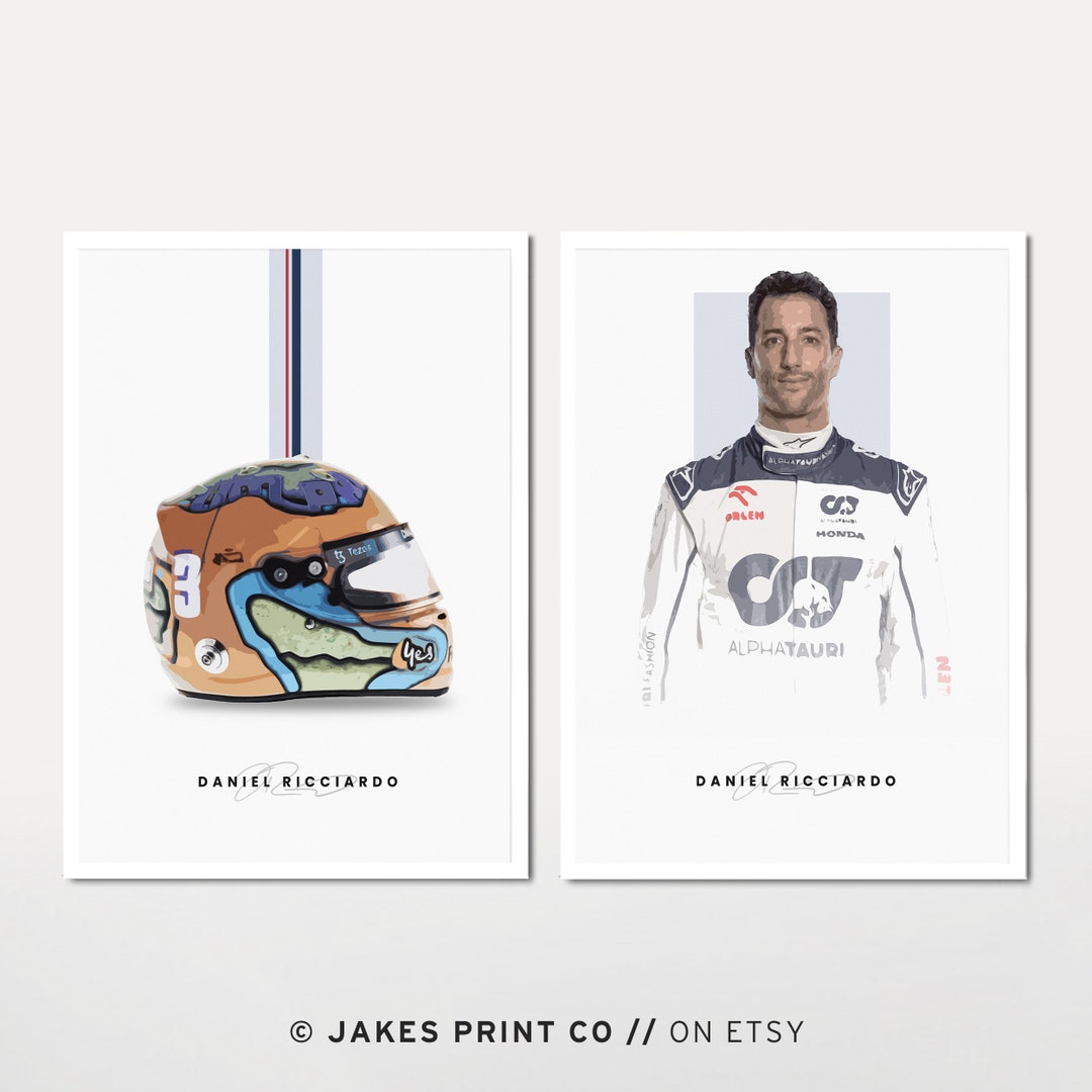 Danny R Poster Set of 2 Daniel Ricciardo Formula 1 Posters Signature Digital Download ...