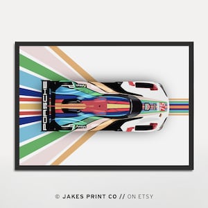 Porsche 963 Le Mans Poster 24 Hours Digital Download Print 2023 Le Mans Wall Art Gift For Him Porsche Poster Vintage Le Mans Hypercar Poster
