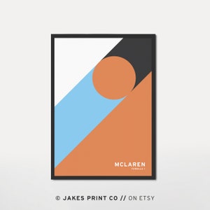 Minimalist Mclaren Formula 1 Poster Digital Download Lando Norris F1 Wall Art Gift For Him F1 Poster Abstract Retro Formula 1 Nursery Print