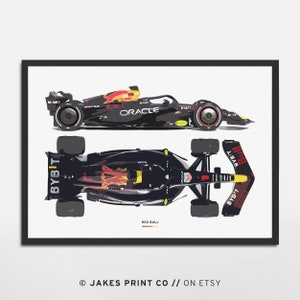 Red Bull Formula 1 Poster Digital Download Max Verstappen Print F1 Wall Art Gift For Him F1 Poster Vintage Retro Formula 1 Nursery Print