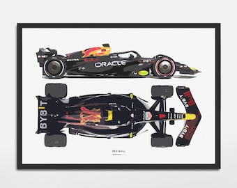 Red Bull Formula 1 Poster Digital Download Max Verstappen Print F1 Wall Art Gift For Him F1 Poster Vintage Retro Formula 1 Nursery Print