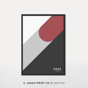 Minimalist Haas Formula 1 Poster Digital Download Print F1 Wall Art Gift For Him Nico Hulkenburg F1 Poster Vintage Formula 1 Kevin Magnussen