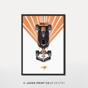 Minimalist McLaren Formula 1 Poster Digital Download Norris Piastri Print F1 Wall Art Gift For Him Nursery F1 Poster Vintage Retro Formula 1