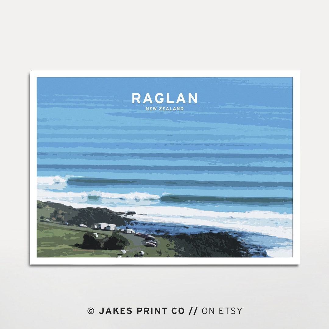 Raglan Surf Poster Instant Download Digital Print Beach Art Coastal