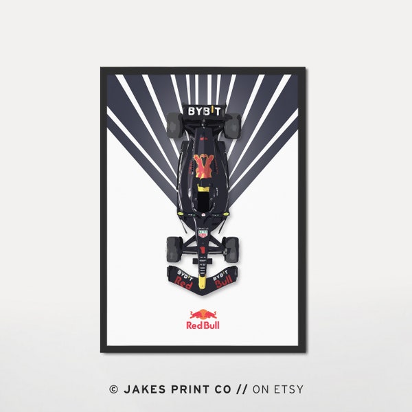 Minimalist Red Bull Formula 1 Poster Digital Download Verstappen Perez Print F1 Wall Art Gift For Him Nursery F1 Poster Vintage Formula 1