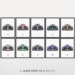 2024 Set of 10 Formula 1 Poster Digital Download Print F1 Wall Art Gift For Him F1 Poster Retro Formula 1 Nursery Boys Room F1 8K Ultra HD