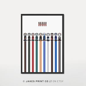 Minimalist Formula 1 Poster 2023 Grid Digital Download Print F1 Wall Art Gift For Him F1 Poster Vintage Formula 1 Boys Room Nursery F1 Gift