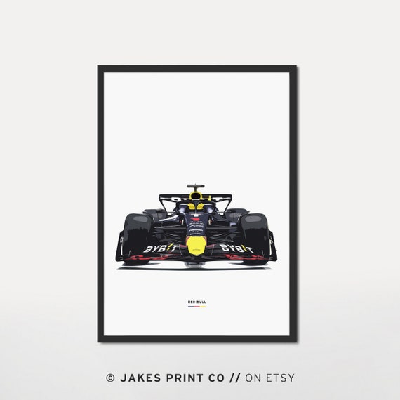 Red Bull Formula 1 Poster Digital Download Max Verstappen Print F1 Wall Art Gift For Him F1 Poster Vintage Retro Formula 1 Nursery Print