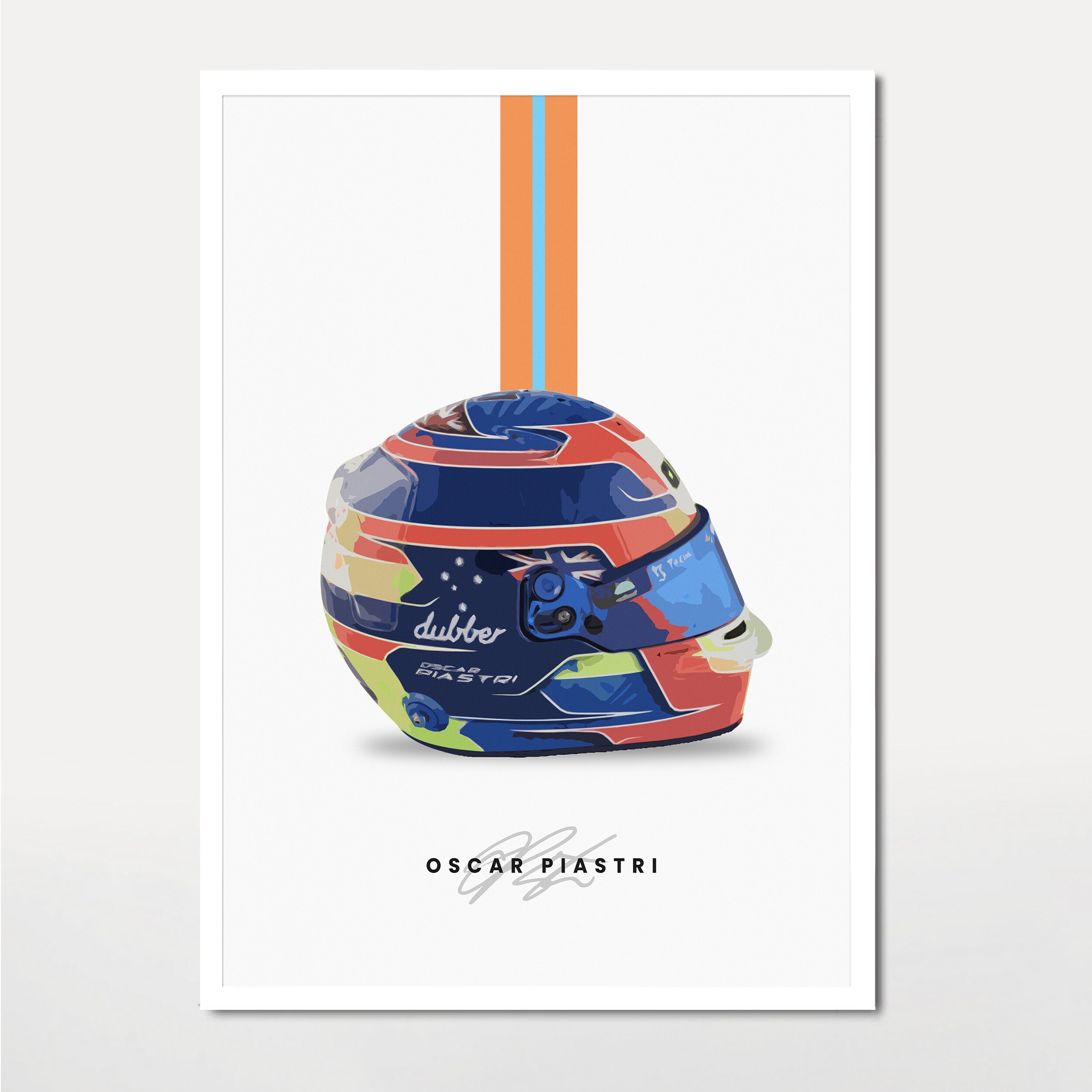 Photo Dédicacée Oscar Piastri 2023 Format A4 - Souvenir Collection F1