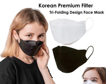 Pack of 50) Korean Premium KF_94 Disposable Face Mask, 4-Layer Filters Breathable Comfortable Nose, Good Day, Dust Mask, Made in Korea