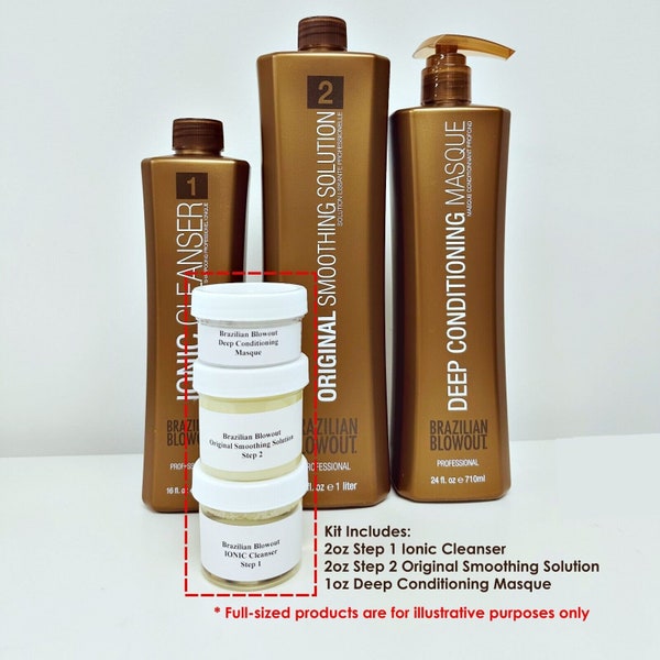 Brazilian Blowout Original Solution Keratin Treatment 2 oz Kit -with 1oz Masque