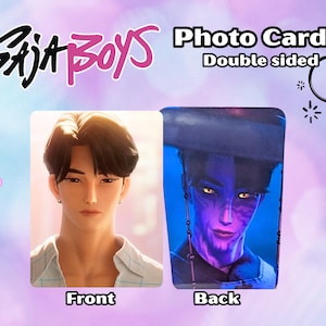 KPOP Demon Hunter Photocards, Saja Boy-fotokaarten, fotokaarten, kpop-fotokaarten, holografische fotokaarten