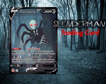 Slenderman Cryptid Card, Holographic Art Collectible