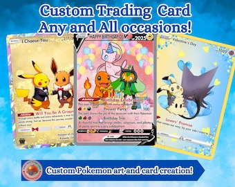 Personalized Vintage Custom Pokmon Card - Etsy