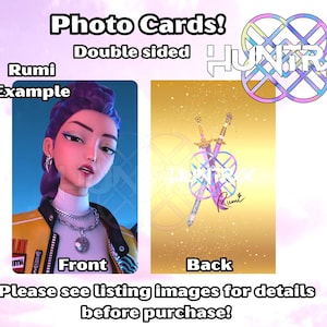 Kpop Demon hunt ers, Huntri x, Kpop Photocards, Autograph backs
