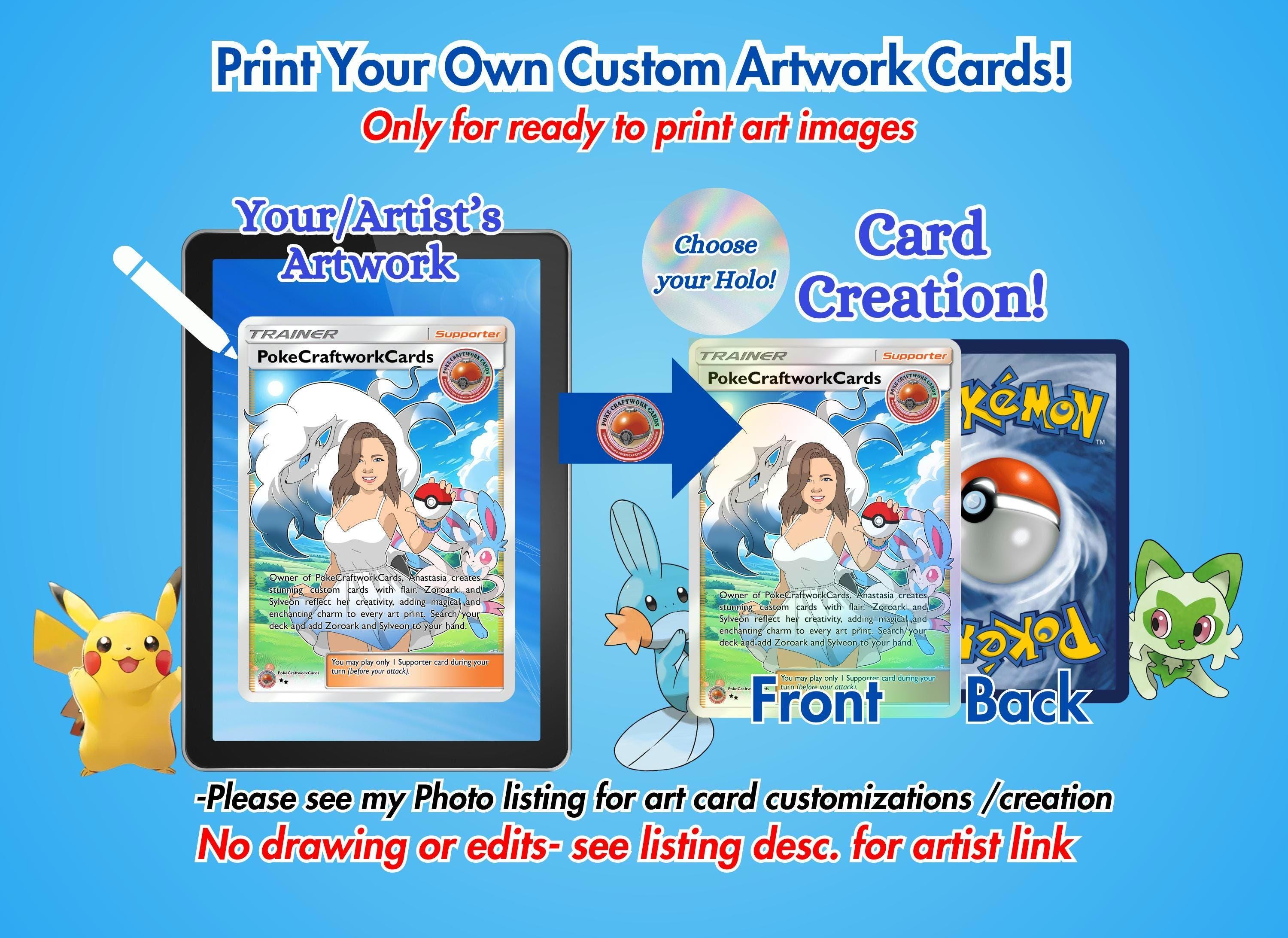 Holographic Trading art Cards, full art cards, trading card, trading card, Cards, print only, ready to print cards, no edits, keepsake cards